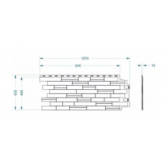 Фасадная панель Docke Edel 1050х425 мм кварц Черкассы