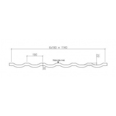 Металлочерепица Ruukki Finnera Crown BT 0,50 мм RR-887 (Каштан) Балаклея
