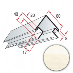 Угол наружный Альта-Профіль Alta-Siding 3050 мм кремовый Костополь