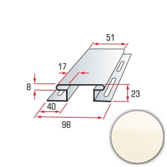 Планка сполучна Альта-Профіль Alta-Siding 3050 мм кремовий Олександрія