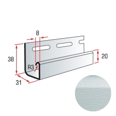 Планка J-trim Альта-Профіль Alta-Siding 3660 мм світло-сірий Софіївська Борщагівка