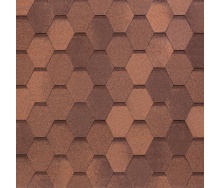 Битумно-полимерная черепица Tegola Nobil Tile Вест 1000х337 мм красно-коричневый