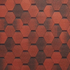 Битумная черепица Tegola Super Mosaic 1000х337 мм красный гранит