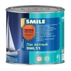 Лак яхтный SMILE SWL-11 полуматовый 0,75 л бесцветный Васильевка