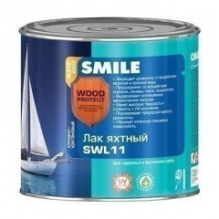 Лак яхтный SMILE SWL-11 полуматовый 19 л бесцветный Киев