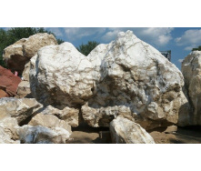 Камень кальцит дымчатый 500-1500 мм бело-серый