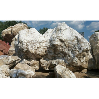 Камень кальцит дымчатый 500-1500 мм бело-серый