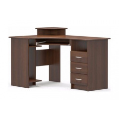 Письмовий стіл Мебель-Сервіс кутовий МДФ 750х1300х900 мм горіх Херсон