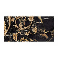 Декор для плитки Golden Tile Saint Laurent №4 300х600 мм черный Нововолынск
