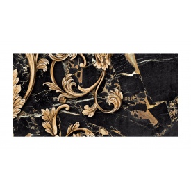 Декор для плитки Golden Tile Saint Laurent №4 300х600 мм чорний