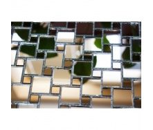 Дзеркальна мозаїка на сітці VIVACER ZP-04, 25x25 / 10x10 мм