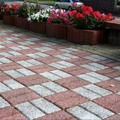Тротуарна плитка Золотий Мандарин Меланж Цегла 200х100х80 мм корал Київ