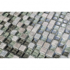 Мозаїка мармур скло VIVACER 1,5х1,5 DAF19, 30х30 см