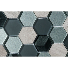 Мозаика мрамор стекло VIVACER SB03, 4,8х5,5 cм Киев