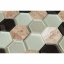 Мозаїка мармур скло VIVACER SB06, 4,8х5,5 см Рівне