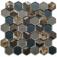 Мозаика мрамор стекло VIVACER SB04, 4,8х5,5 cм Чернигов