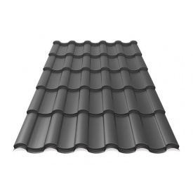 Металочерепиця Прушиньскі Arad Classic PEMA 350 мм 1179х55 мм графіт