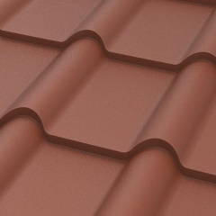 Металлочерепица Прушиньски Kron PE 350 мм 1180х50 мм терракотовый Бердичев