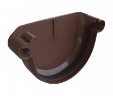 Заглушка желоба Альта-Профиль Элит 125 мм коричневый