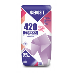 Цементная стяжка ФЕРОЗИТ 420 армированная 25 кг Киев