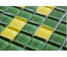Стеклянная мозаика Керамик Полесье Crystal Yellow Green 300х300х6 мм