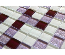 Стеклянная мозаика Керамик Полесье Glam Lilac Mix 300х300х6 мм
