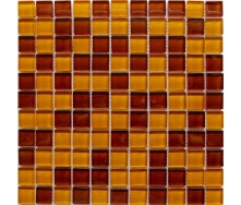Стеклянная мозаика Керамик Полесье Crystal Brown Beige 300х300х6 мм