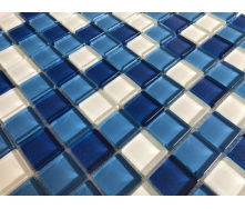 Скляна мозаїка Керамік Полісся Silver Blue Mix SV-03 300х300х6 мм