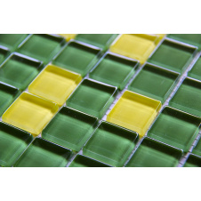 Стеклянная мозаика Керамик Полесье Crystal Yellow Green 300х300х6 мм