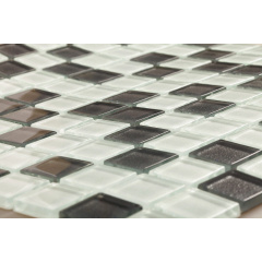 Стеклянная мозаика Керамик Полесье Silver White Grey 300х300х6 мм Киев