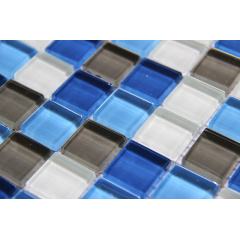 Скляна мозаїка Керамік Полісся Crystal Grey Blue 300х300х6 мм Ковель