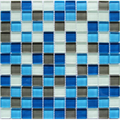 Стеклянная мозаика Керамик Полесье Crystal Grey Blue 300х300х6 мм Киев