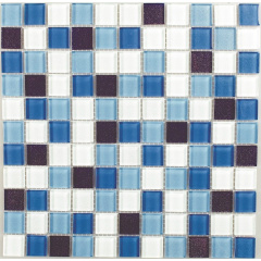 Скляна мозаїка Керамік Полісся Silver Blue Mix 300х300х6 мм Ковель