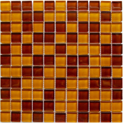 Скляна мозаїка Керамік Полісся Crystal Brown Beige 300х300х6 мм Рівне