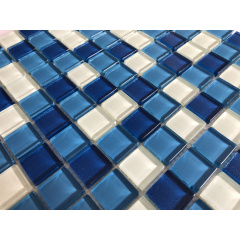 Стеклянная мозаика Керамик Полесье Silver Blue Mix SV-03 300х300х6 мм Тернополь