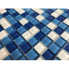 Стеклянная мозаика Керамик Полесье Silver Blue Mix SV-03 300х300х6 мм