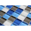 Скляна мозаїка Керамік Полісся Crystal Grey Blue 300х300х6 мм Ковель