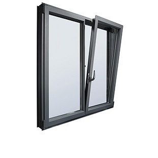 Окно из теплого алюминия ALUMIL S77SD77 1300х1400 см