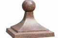 Бетонный колпак на столб МикаБет Олимпиада с мрамроной крошкой 45х45 см серый