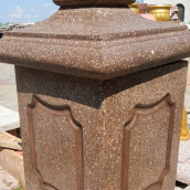 Бетонный колонный блок МикаБет Тумба с мраморной крошки 40х40х50 см