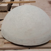 Полусфера бетонная МикаБет 25х50 см серый