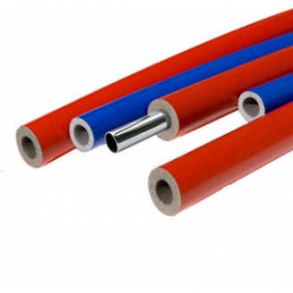 Теплоізоляція для труб із спіненого поліетилену Thermaflex S червона і синя 6 мм ДУ 18 мм м 2
