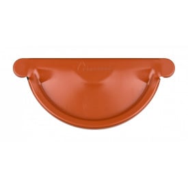 Заглушка жолоба Акведук Преміум 125 мм теракот RAL 8004