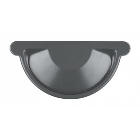 Заглушка жолоба Акведук Преміум 150 мм графітовий RAL 7011