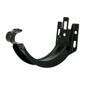 Держатель желоба Акведук Премиум к лобовой доске 125 мм черный RAL 9005