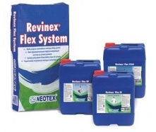 Гидроизоляционная смесь Neotex Revinex Flex System A+Revinex Flex ES-20 полимер-цементная 37 кг белая