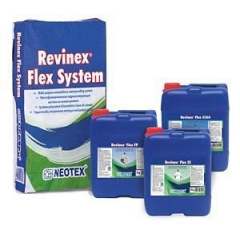 Полімерцементна гідроізоляційна суміш Neotex Revinex Flex System A+Revinex Flex FP 32 кг сіра Київ