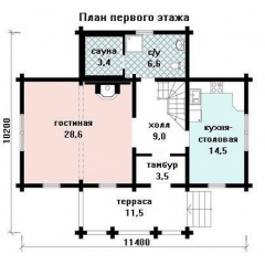 Деревяный дом из оцилиндрованного бревна 11х10 м Новое