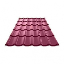 Фото - Металлочерепица Ruukki RanTech M3945 Polyester matt 0,45 мм RAL-3005 (Вишневый) Металлочерепица Ruukki RanTech M3945 Polyester matt 0,45 мм RAL-3005 (Вишневый)