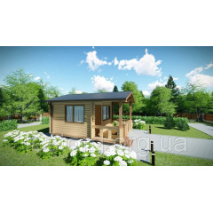 Будівництво дерев'яного збірного будинку з профільованого бруса 6х4 м Хуст